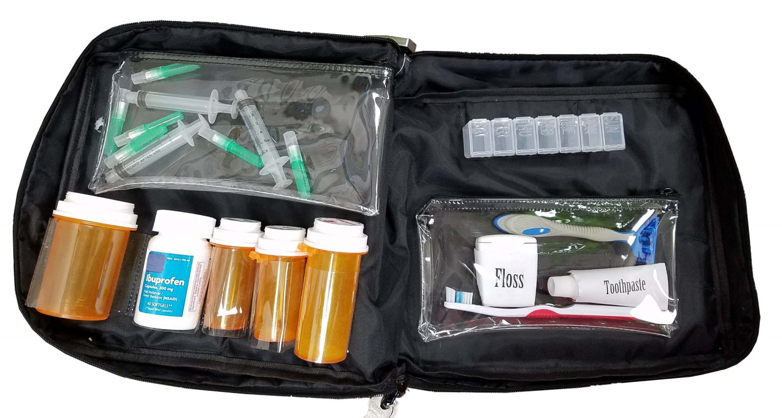Prescription Medication Bag Lockable Travel Case