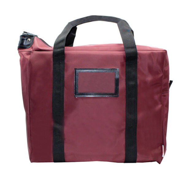 Briefcase Locking Courier Bags 18x14x5 Burgundy Front