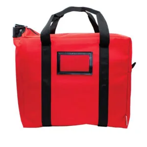 Briefcase Locking Courier Bags 18x14x5 Red Front