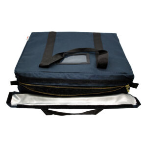 Fire Resistant Briefcase Bag 18x14x4 Navy Open Zipper