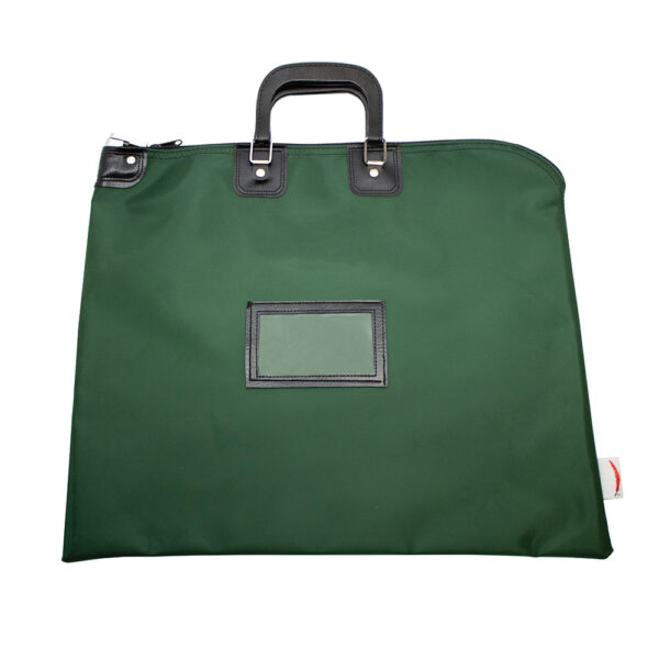 HIPAA Compliant Bag with Handle Forest Green Front