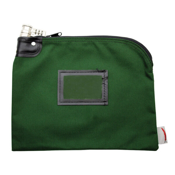 Locking Bank Bag 1000 Denier Nylon Combo Lock Forest Green Front