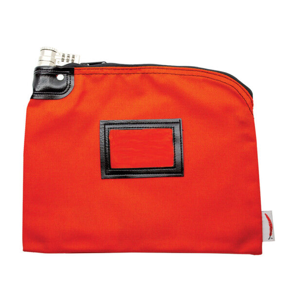 Locking Bank Bag 1000 Denier Nylon Combo Lock Orange Front