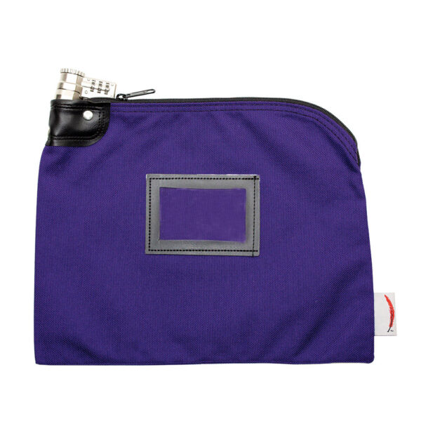 Locking Bank Bag 1000 Denier Nylon Combo Lock Purple Front