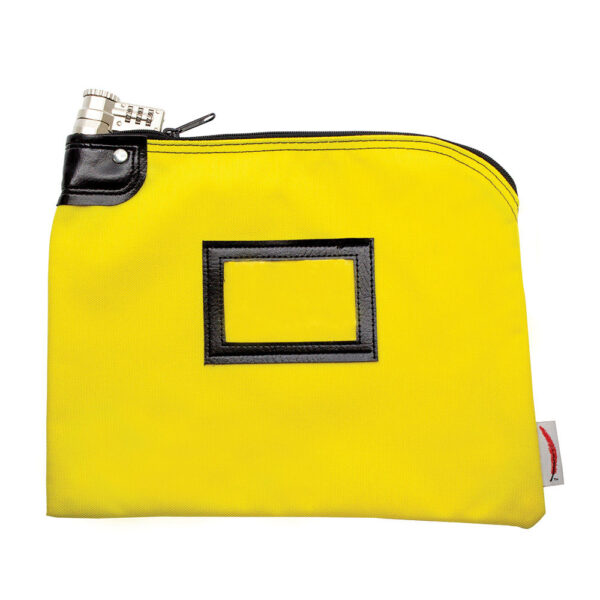 Locking Bank Bag 1000 Denier Nylon Combo Lock Yellow Front