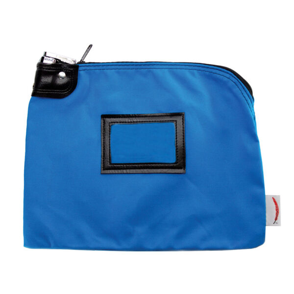 Locking Bank Bag 9x12 Canvas Blue Front