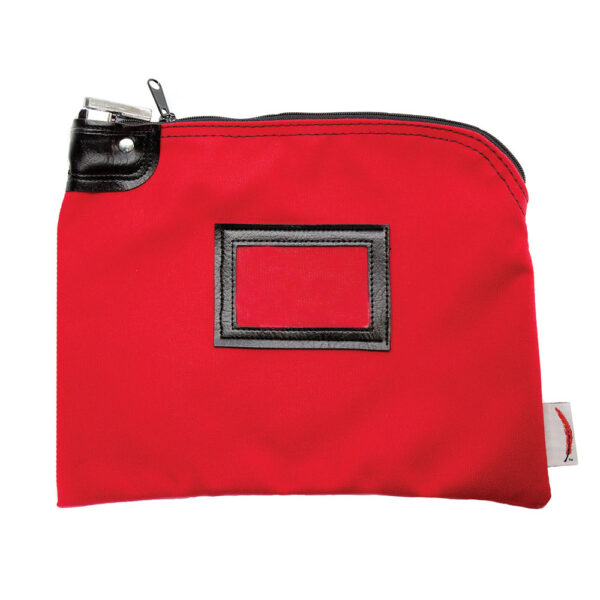 Locking Bank Bag 9x12 Canvas Red Front