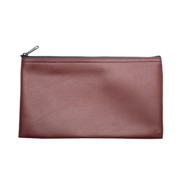 Check Wallet 11x6 Leatherette Burgundy