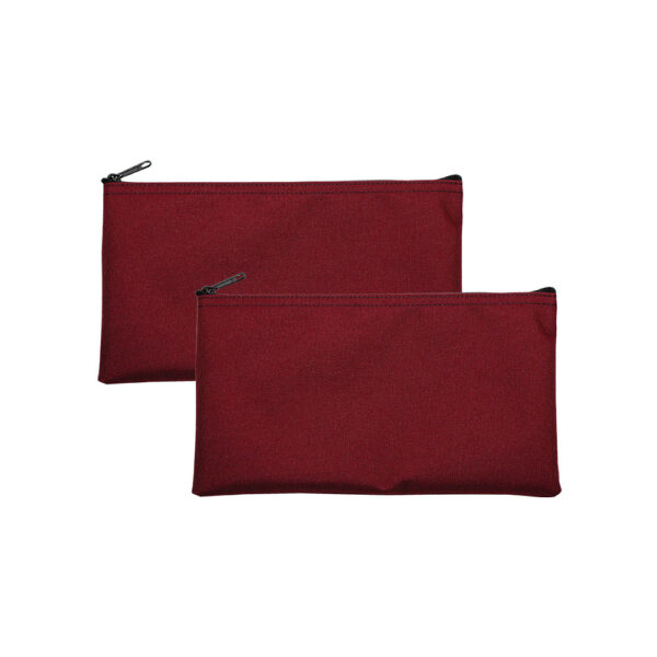 Zipper Wallet Poly Cloth Burgundy