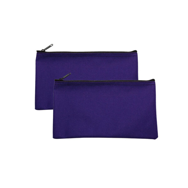 Zipper Wallet Poly Cloth Purple