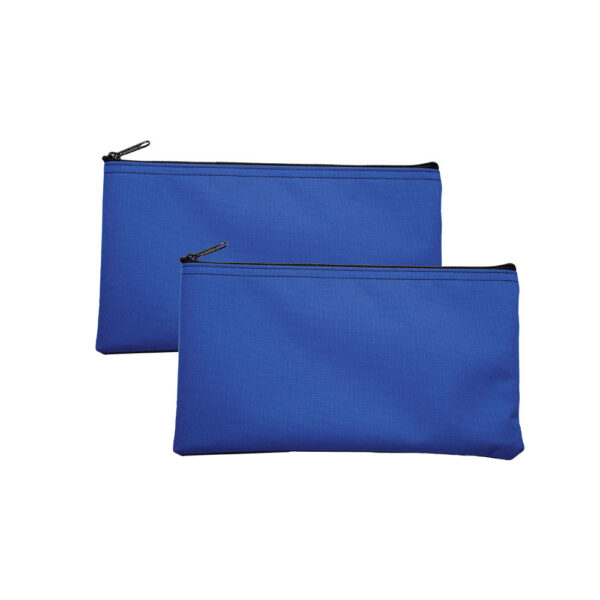 Zipper Wallet Poly Cloth Royal Blue