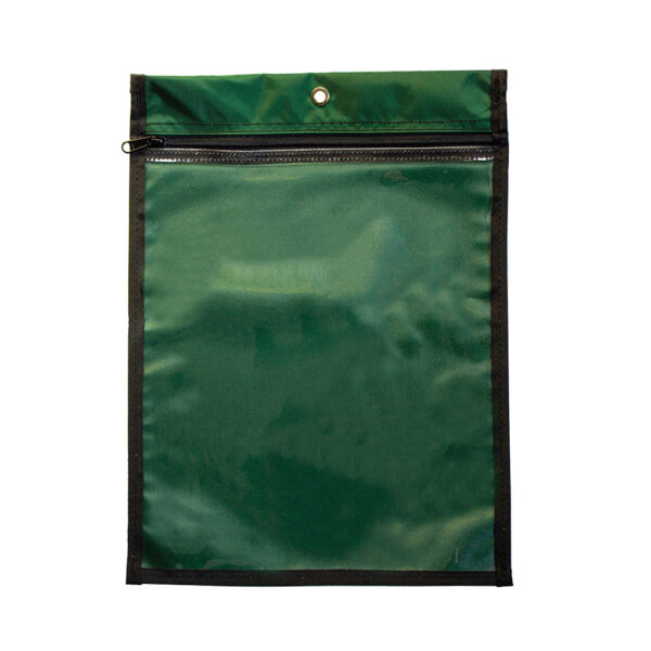 Media Pouch 16.5x11.75 Forest Green Front