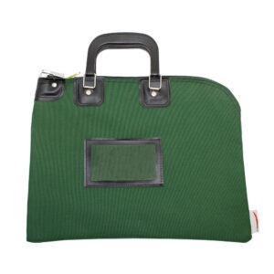 Fire Resistant Bank Bags with Handles Forest Green Front.jpg