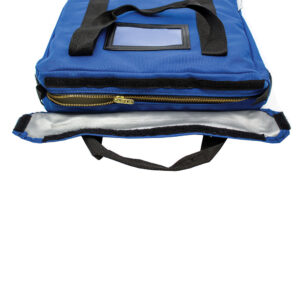 Fire Resistant Briefcase Bag 14x11x3 Royal Blue Top Open.jpg