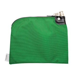 Locking Bank Bag 1000 Denier Nylon Combo Lock Kelly Green Back.jpg