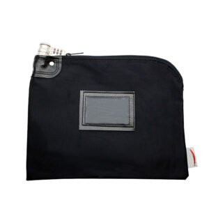 Locking Bank Bag Laminated Nylon 9x12 Black Front 2.jpg