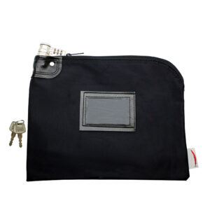 Locking Bank Bag Laminated Nylon 9x12 Black Front.jpg