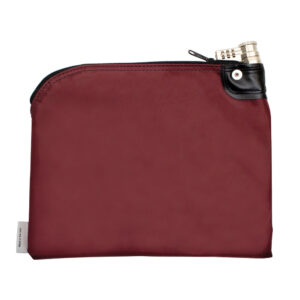 Locking Bank Bag Laminated Nylon 9x12 Burgundy Back.jpg