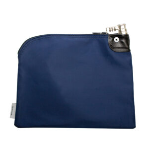 Locking Bank Bag Laminated Nylon 9x12 Navy Back.jpg