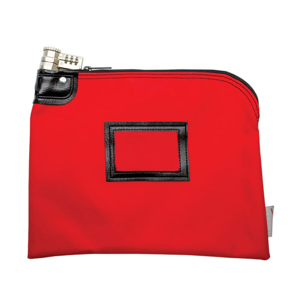 Locking Bank Bag Laminated Nylon 9x12 Red Front.jpg