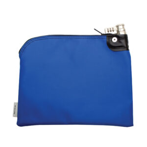 Locking Bank Bag Laminated Nylon 9x12 Royal Blue Back.jpg