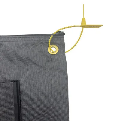 transit bag with zip ties