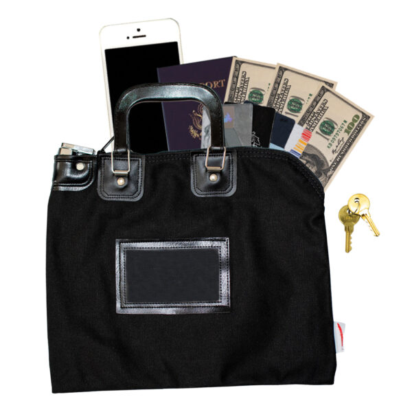 Locking Bank Bag Canvas with Hard Handles